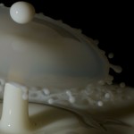 milk drop close up